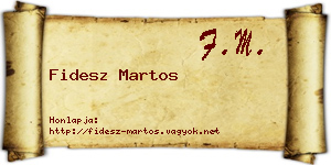 Fidesz Martos névjegykártya